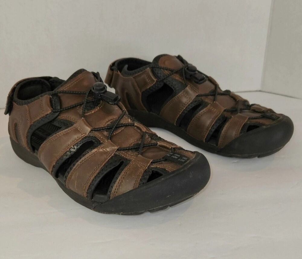 Khombu Men's Sz 9 Travis Brown Adjustable Active Hiking Summer Sandals